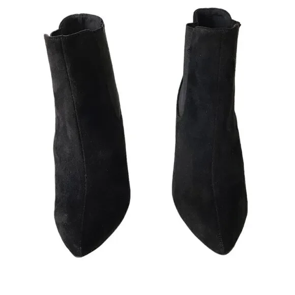 Lulus black suede Rabea heeled booties - Picture 6 of 9